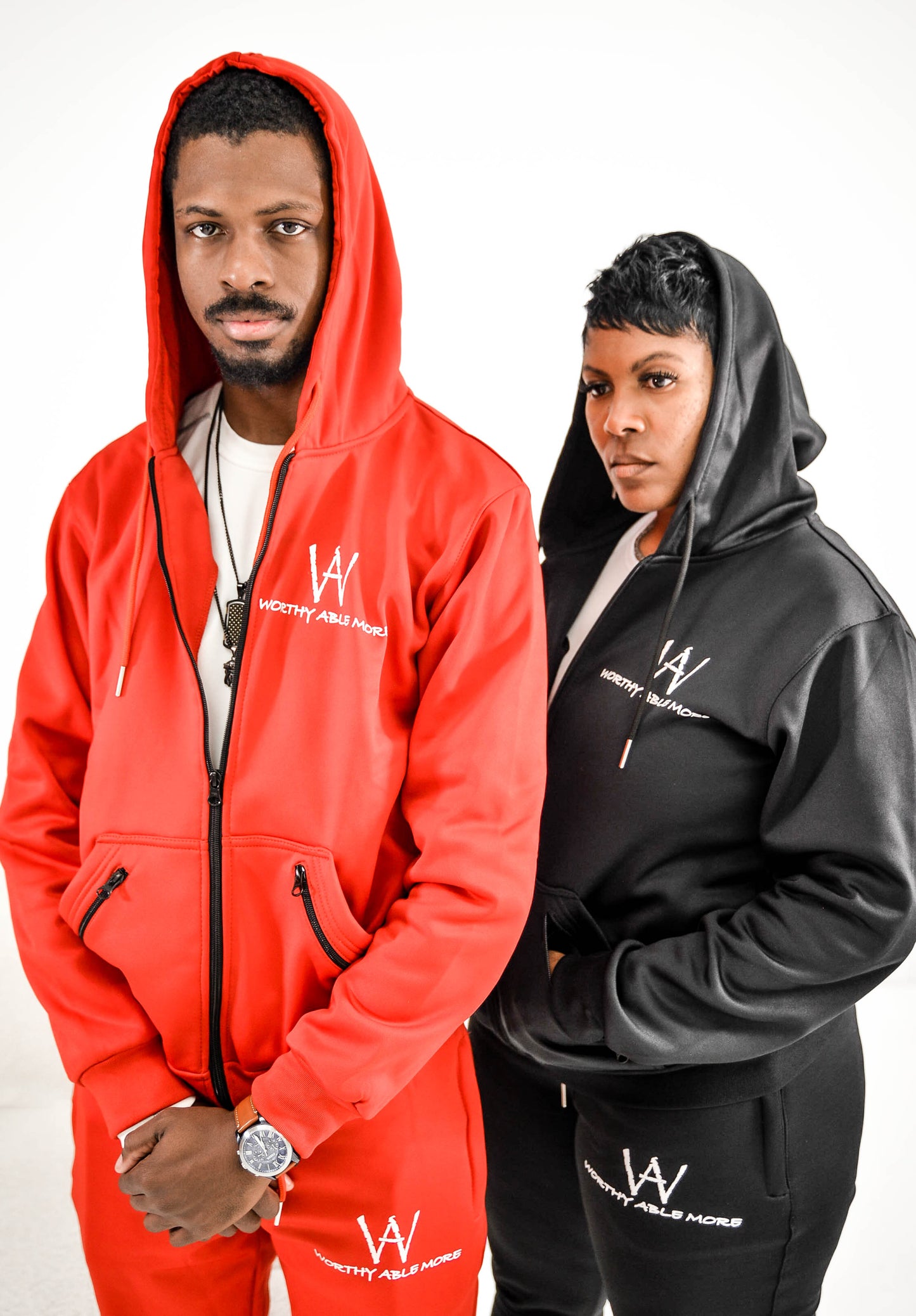 WAM Red Zip-Up Hoodie