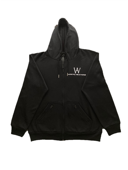 WAM Black Zip-Up Hoodie